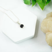 Garnet Silver Pendant : Round - Love Rocks